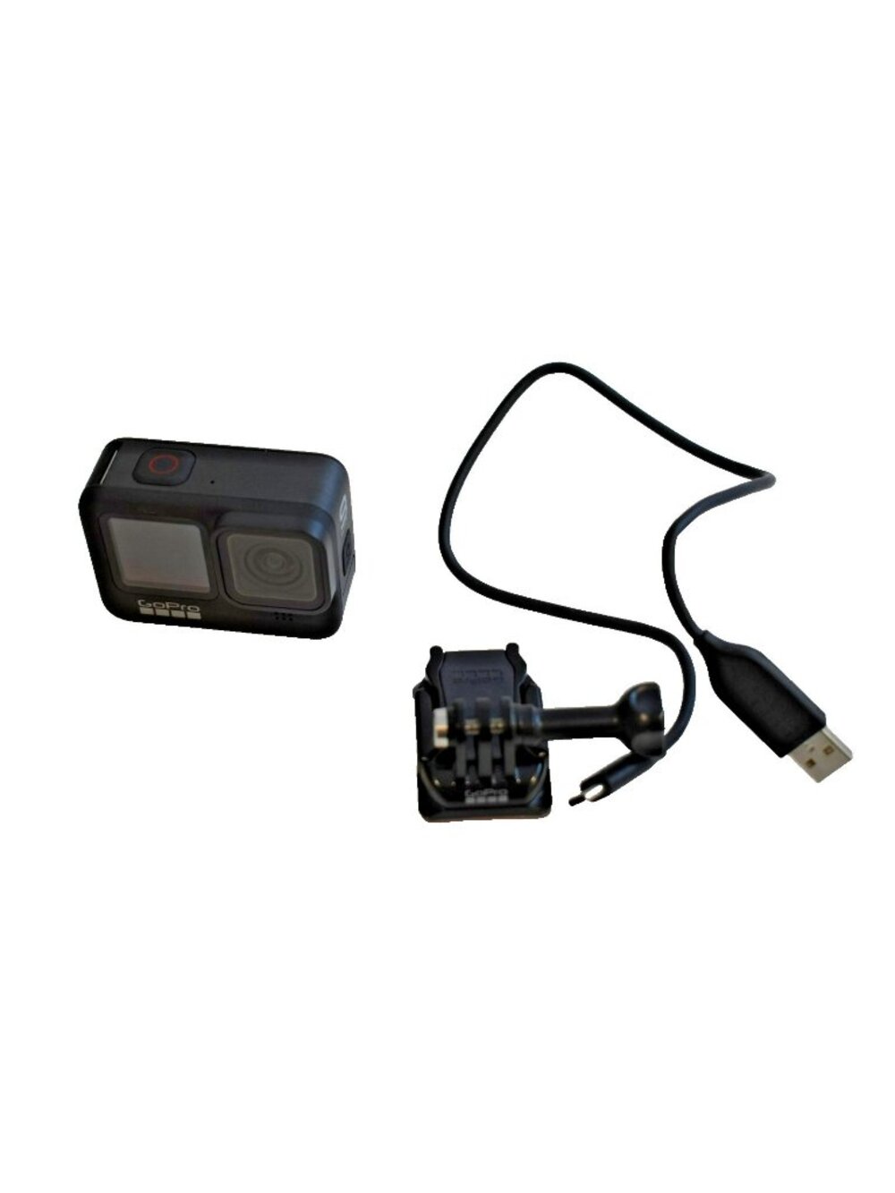 GoPro HERO9 Black Action Camera w/ Battery and Cord Tested Working